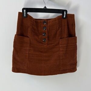Brown Corduroy Skirt
